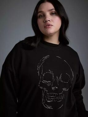 torrid Nightfall Black Crewneck Sweatshirt